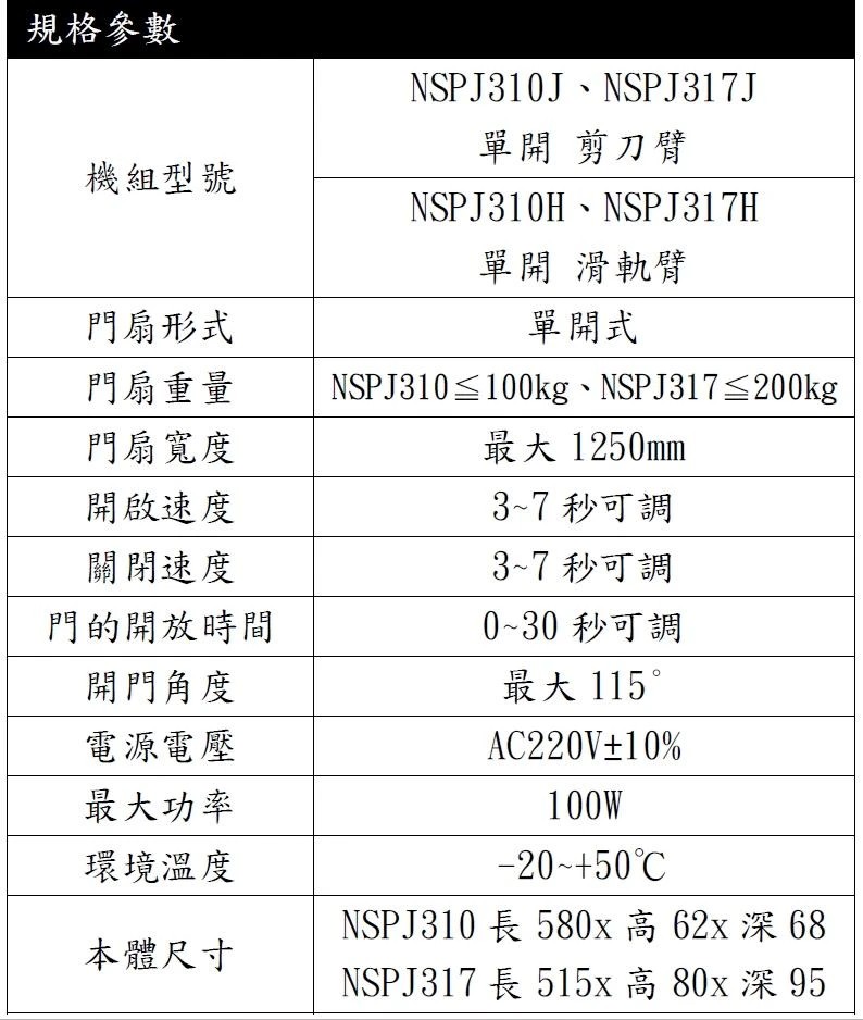 NSPJ310J 自動門弓器 圖片 3